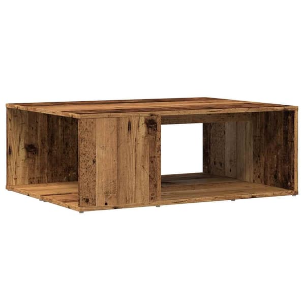 vidaXL sofabord, antik træ, 90x67x33 cm, spånplade