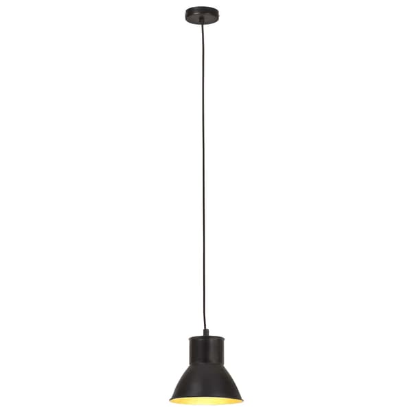 vidaXL pendellampe, 25 W, sort, rund, 17 cm, E27