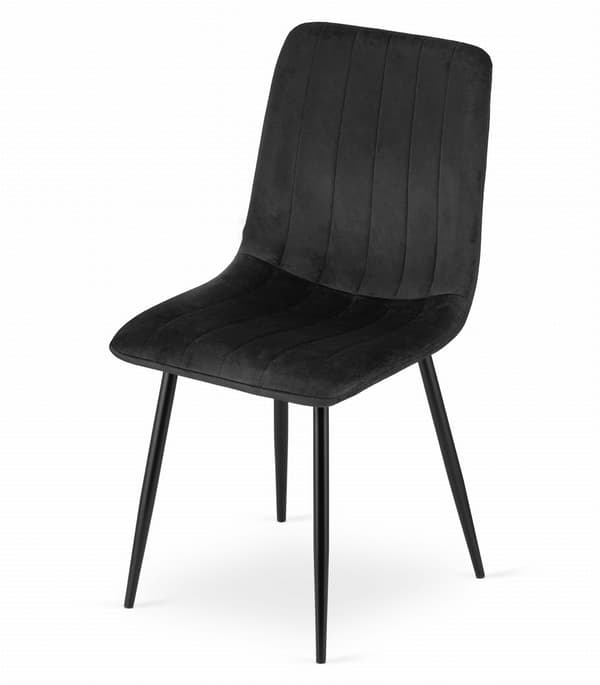 LAVA stol - sort fløjl x 3