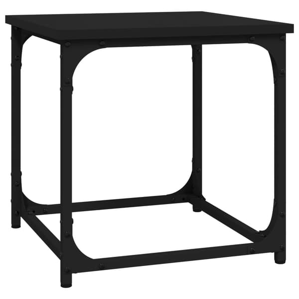 vidaXL sidebord, sort, 40x40x40 cm, træbaseret materiale