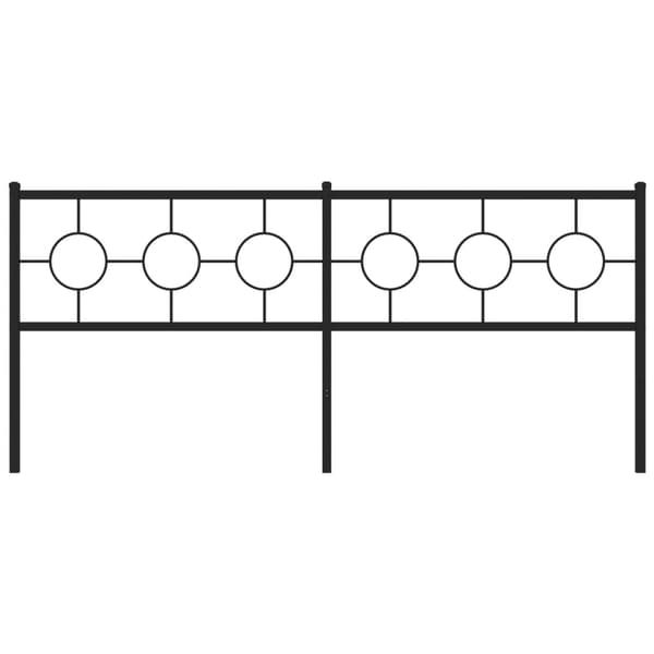 vidaXL metalsengegavl, sort, 200 cm