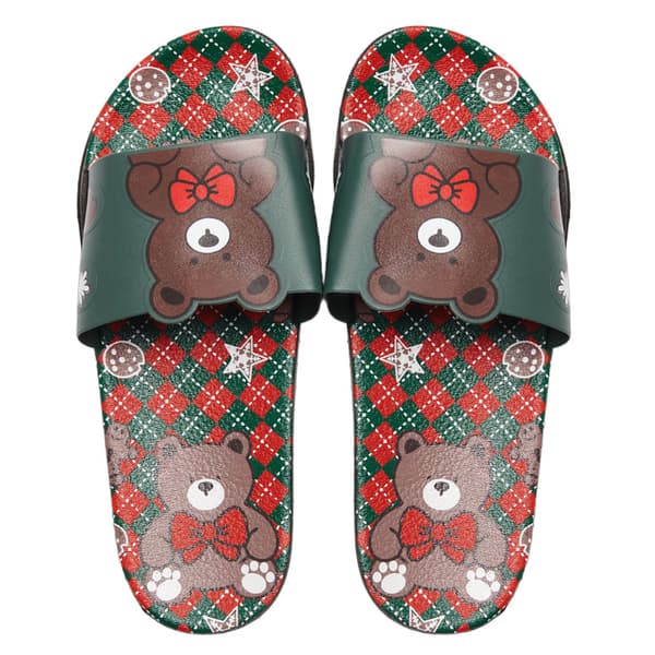 Dame Teddy Bear Pool Flip-Flops Grøn Riki 40/41