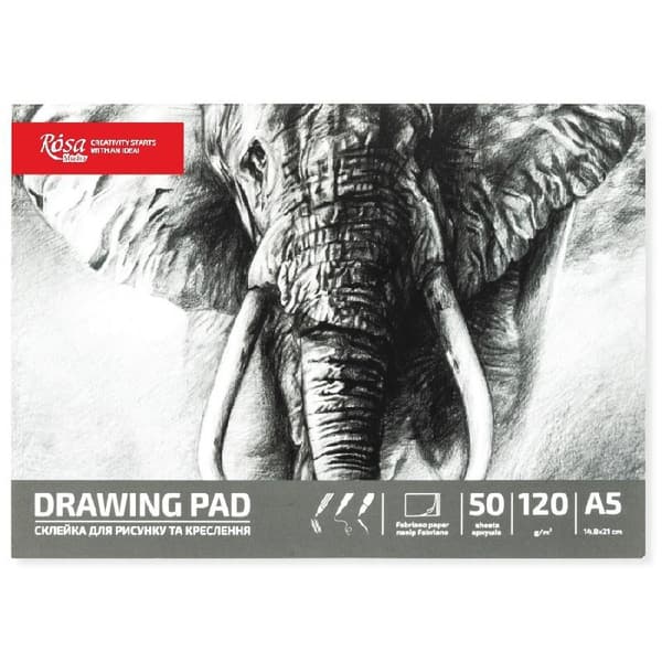 Skitseblok A5/50K 120g Elefant