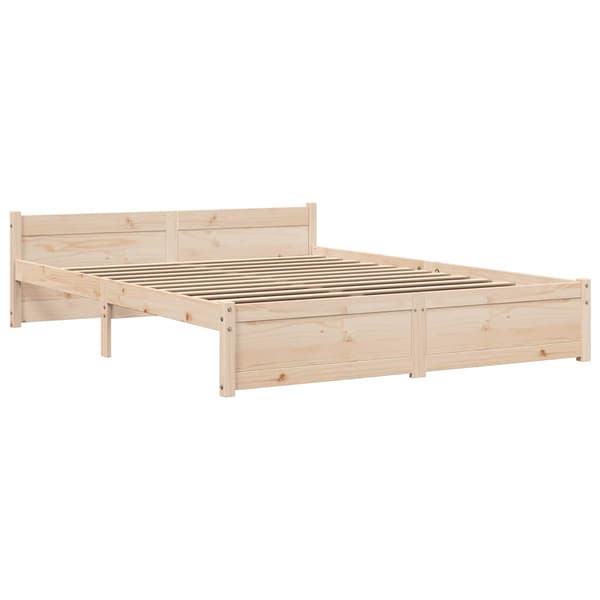 vidaXL Sängram massivt trä 150x200 cm