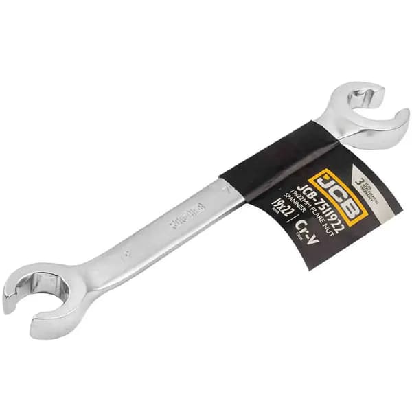 JCB SPLIT RINGNØGLE 19x22 mm 2-SIDET Cr-V 6-VINKEL