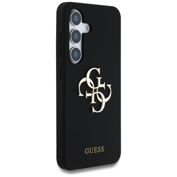 Guess Silikone Stort 4G Logo Bundtekst Etui til Galaxy S25, sort