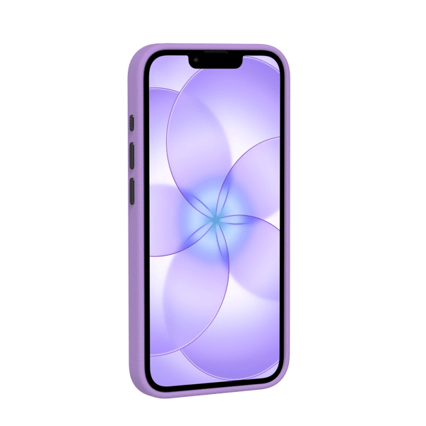 Yaxo Läderfodral Gear Slim MagSafe iPhone 17e Neon Violett – Cool Edition