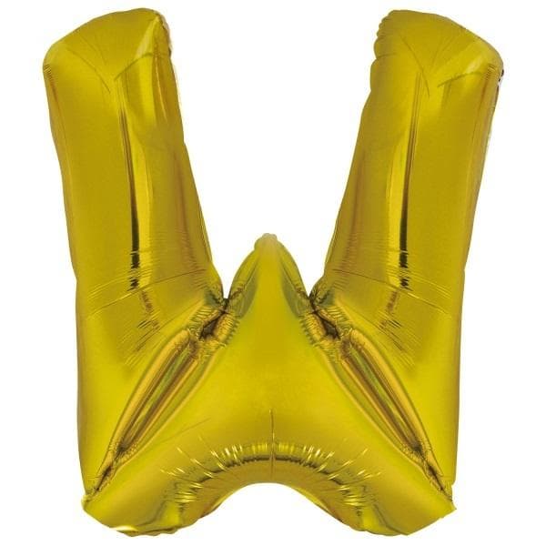 Folieballon bogstav W guld 79x86cm