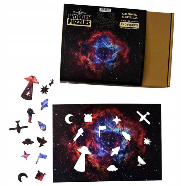 Träpussel KOSMISK NEBULA Pussel Present 240 bitar