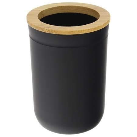 Badrumsset Toalettborste Dispenser Set med 5 Svarta Element