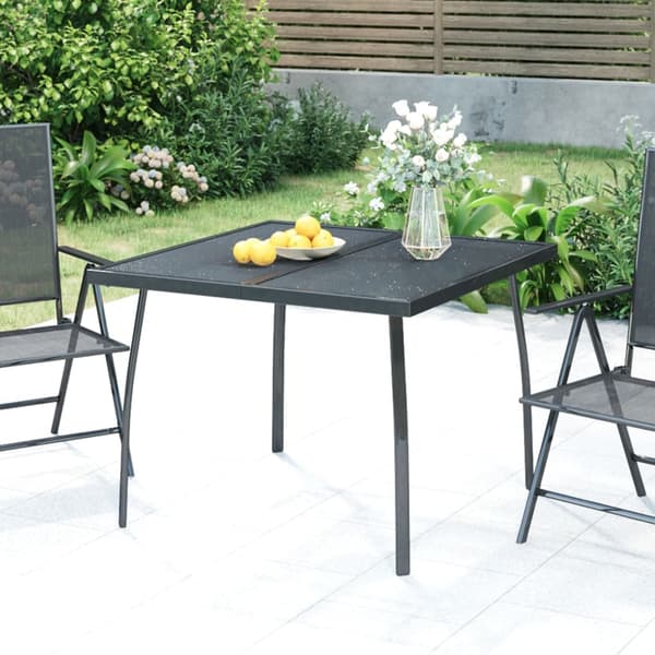 vidaXL havebord antracit 100x100x72 cm stålnet