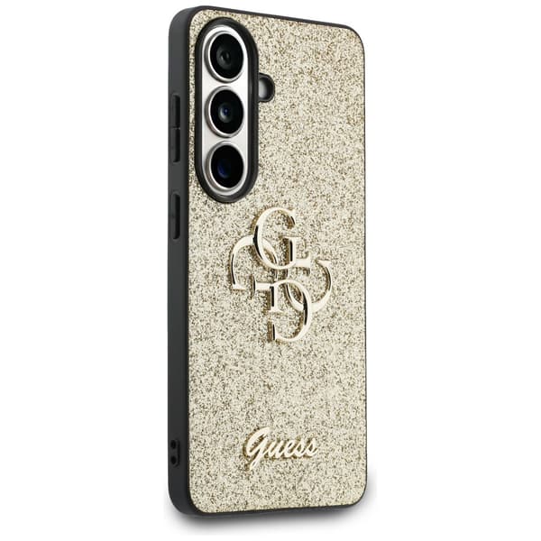 Guess Fixed Glitter Big 4G Metal Logo cover til Galaxy S26 guld