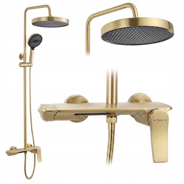 Vision Rea Gold Borstad Ytmonterad Duschset