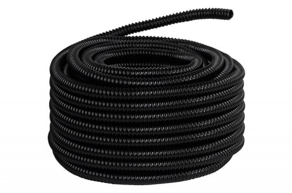 GUS fleksibelt rør, diameter 12 mm, 320N UV, selvslukkende, sort, 1 m
