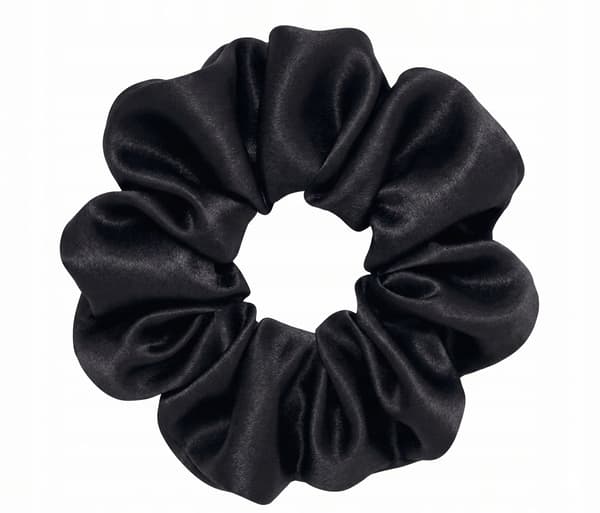 Silkeshårband mulberry 6A svart M medium premium