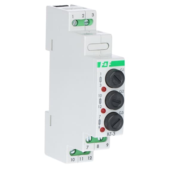 BZ-3 sikringsmodul med tre stikkontakter, I=6,3A, 1 modul