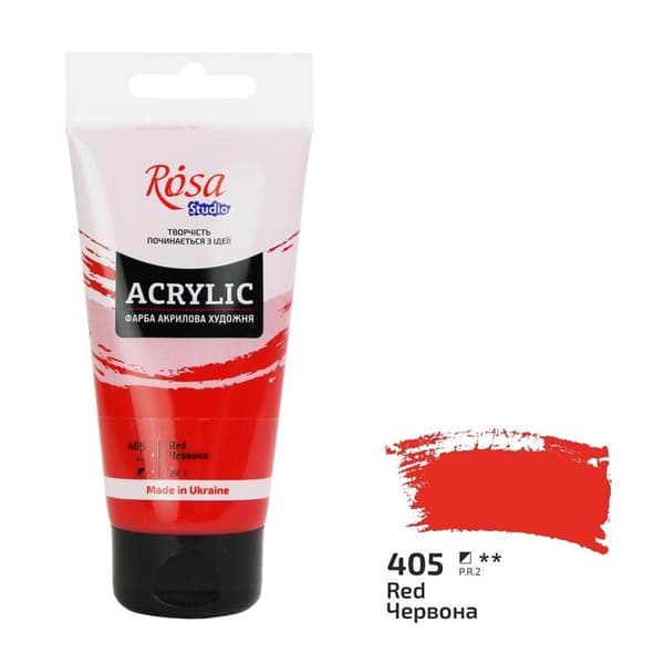 Akrylmaling rød 405 75ml