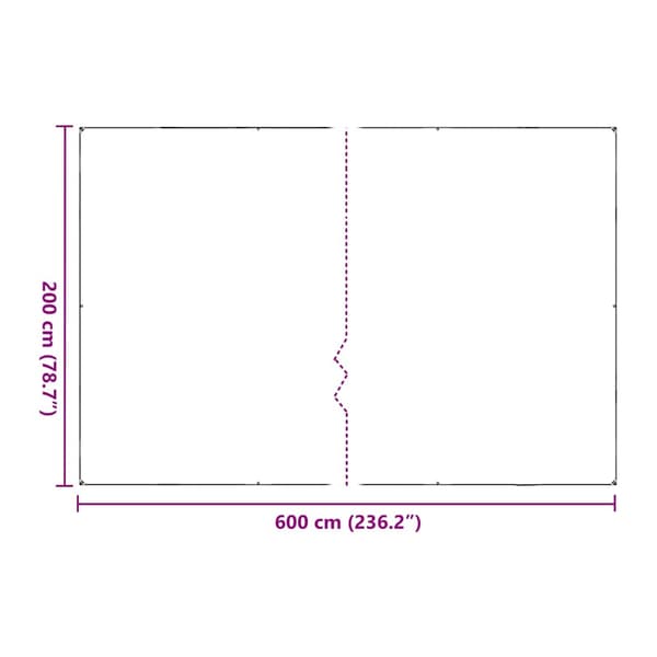 vidaXL Växtskydd med nät 2x6 m polyeten