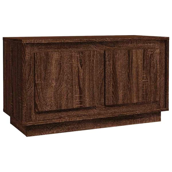 vidaXL TV-bord brunt egetræ 80x35x45 cm