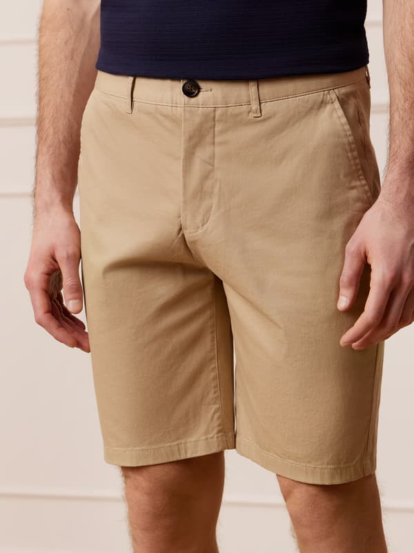 BEIGE MONKTON SHORTS 36