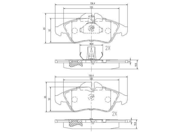 FT29016 FAST BREMSEKLODSER FORAN UDEN SENSOR