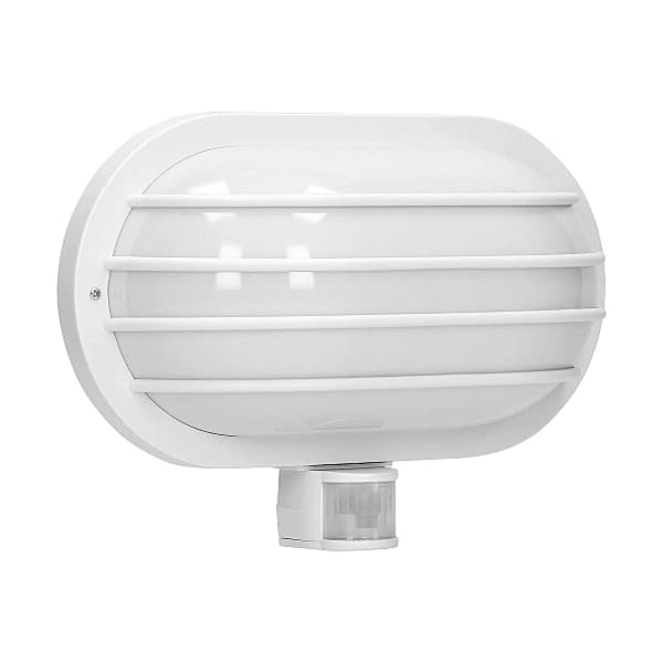 Hermetisk utomhusvägglampa med rörelsesensor E27 60W vit