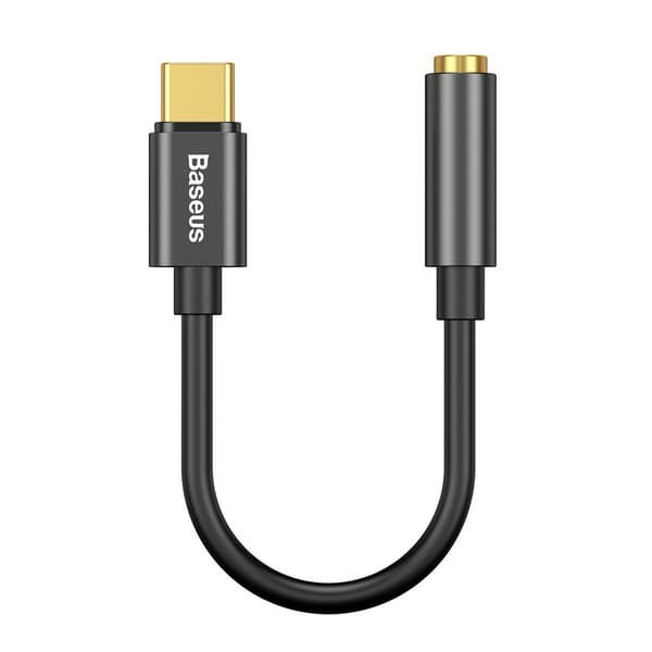 L54 Hovedtelefonadapter med USB-C til 3,5 mm lydstik DAC Sort