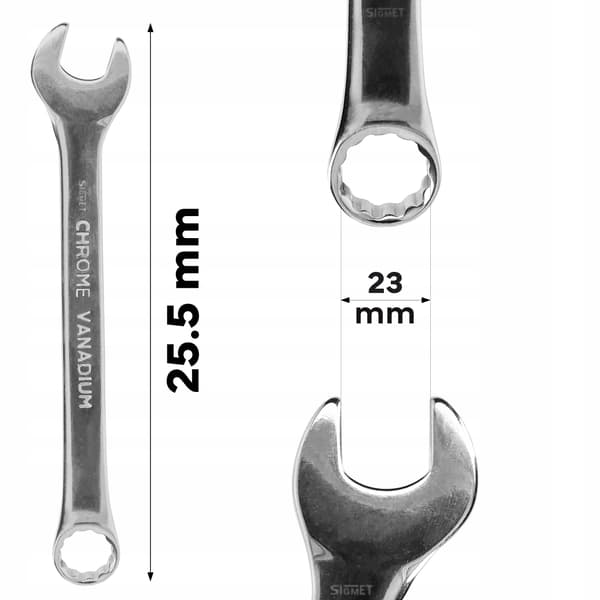 23 mm gaffelnøgle CR-V stærk solid standard