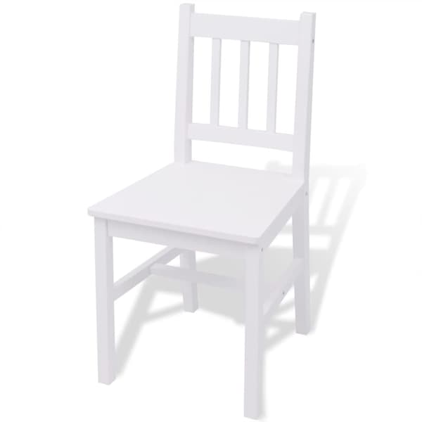 vidaXL Matgrupp 5 delar furu vit