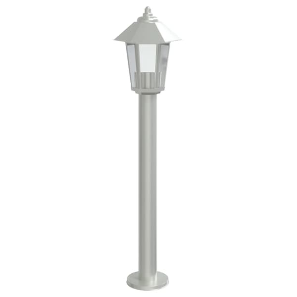 vidaXL havelampe sølv 80 cm rustfrit stål