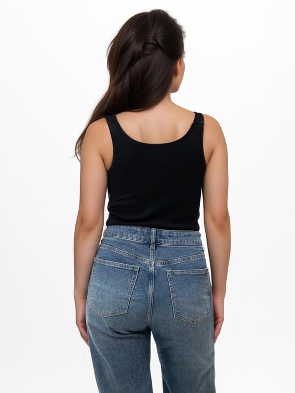 Sort UrbanCity Basic tanktop til kvinder, størrelse S