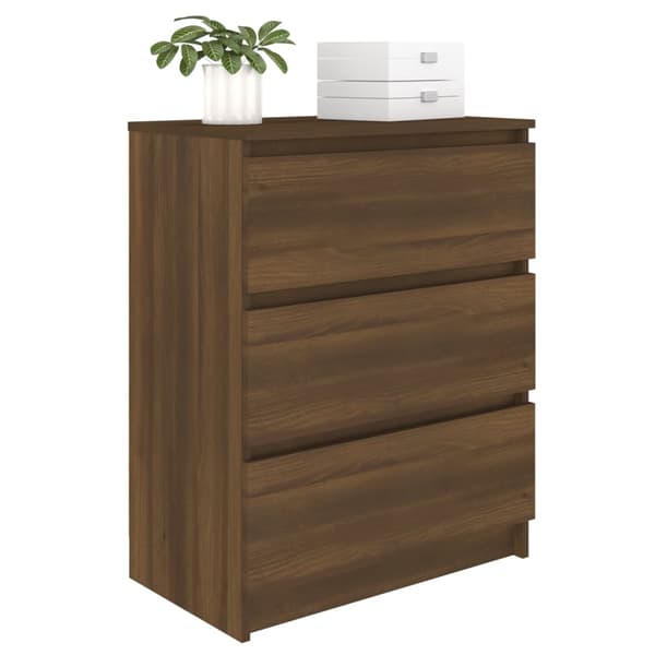 vidaXL skab brunt egetræ 60x35x76 cm træbaseret materiale