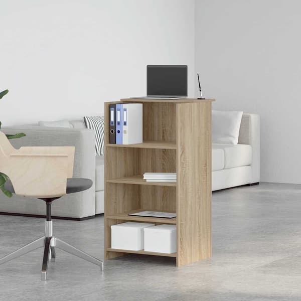 vidaXL Receptionsdisk Sonoma Ek 55x50x103,5 cm limmat trä