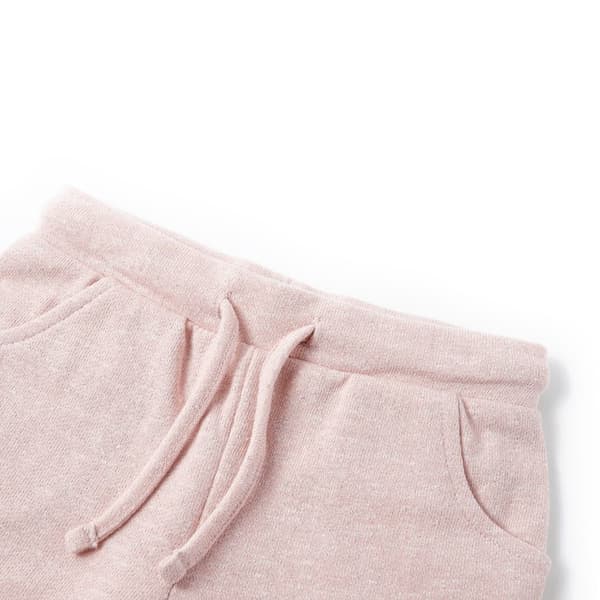 Børneshorts med snøre, lyserød melange, 128