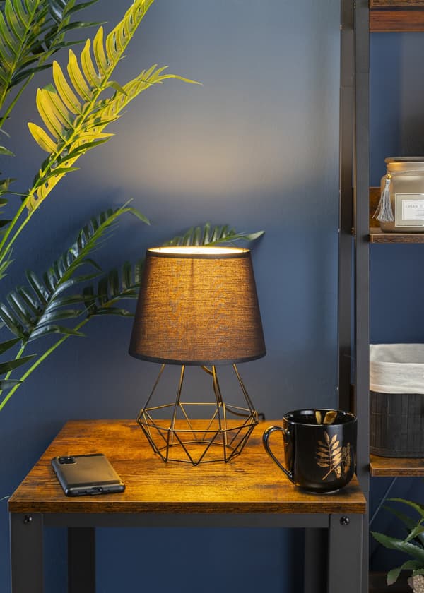 Diamant bordslampa, svart