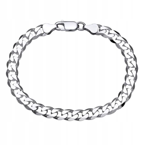 Herrarmband i silver 925 silver diamant 6mm full