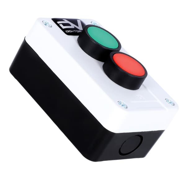 Kontrollbox 2 knappar 10/6A 230V IP65 0072