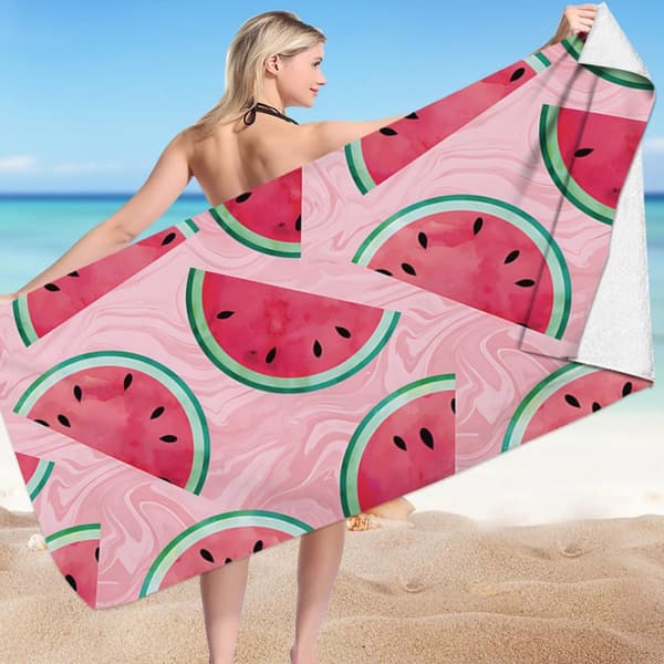 Rektangulär strandhandduk VATTENMELONER 150x70 REC54WZ14
