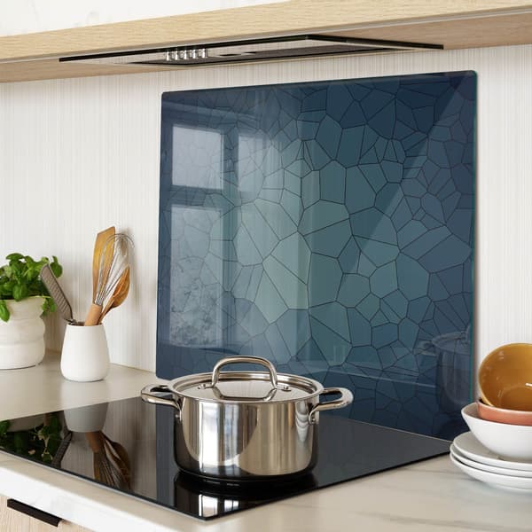 Dekorativ glasplade til servering af snacks abstrakt 60x52 cm