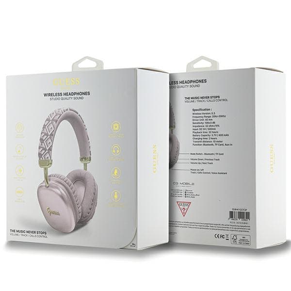 Guess Bluetooth-kuulokkeet GUBHK1GCTCSP Pinkki Gcube Metallic Script Logo