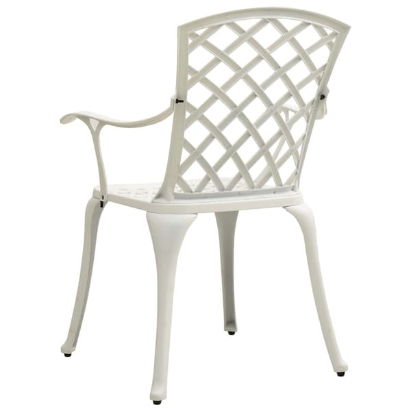 vidaXL 3-delat bistroset i aluminiumlegering, vit