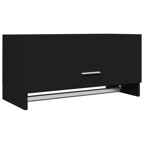 vidaXL skab, sort, 70x32,5x35 cm, træbaseret materiale