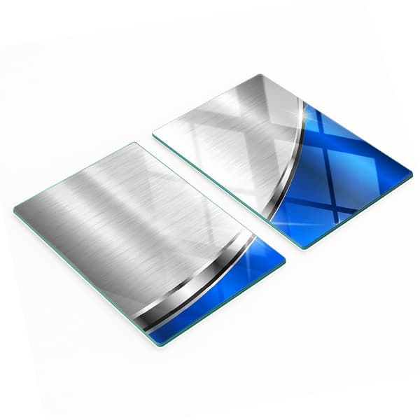 Dekorative serveringsbrædder i glas til snacks, strukturerede, 2x40x52 cm