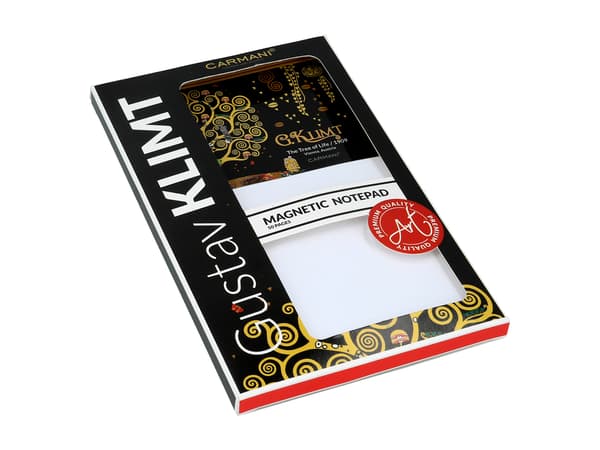 Magnetisk notesbog, stor - G. Klimt, Livets træ (CARMANI)