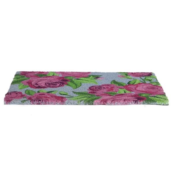 Dørmåtte med blomstermotiv 60x40 cm