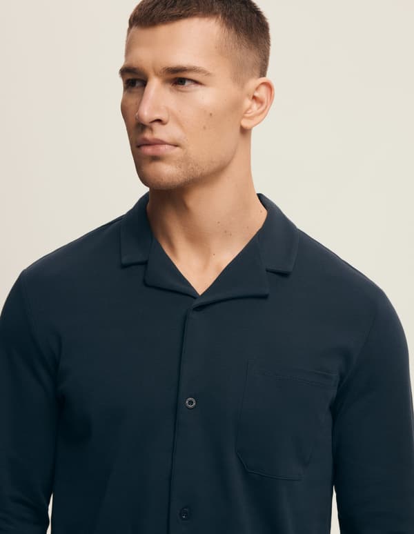Mos Henderson herrpyjamas | Marinblå M