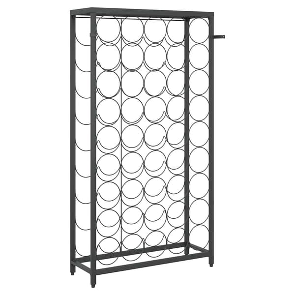 vidaXL Pulloteline 45 pullolle musta 54x18x100 cm takorauta