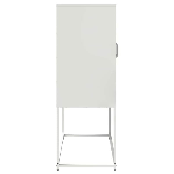 vidaXL kommode hvid 68x39x107 cm stål