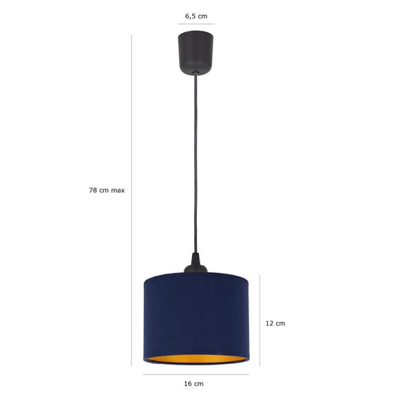 Tornado AM1Z lampe, marineblå og guld