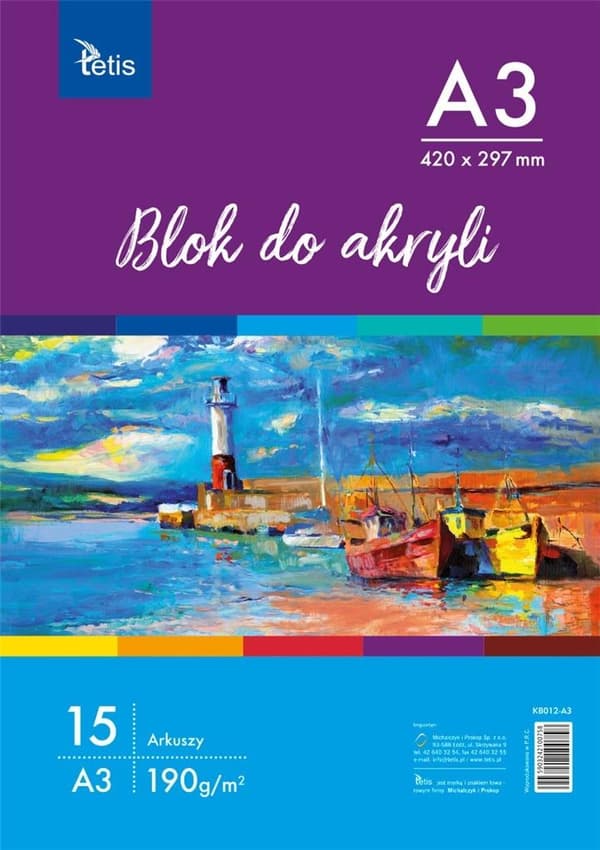 A3 akrylblock med 15 ark KB012-A3